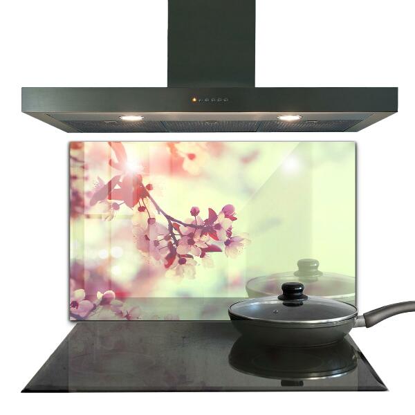 Zidna obloga za kuhinju Cvetoče rožnato drevo