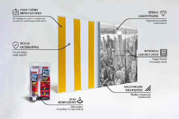 Stenska plošča za kuhinjo Arhitektura new yorka