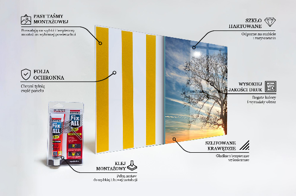 Stenska plošča za kuhinjo Krajinski travnik zjutraj