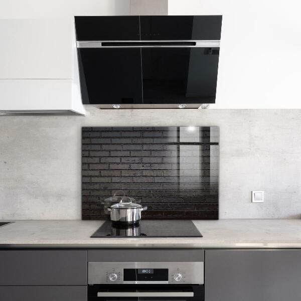Stenska plošča za kuhinjo Črni opečni beton