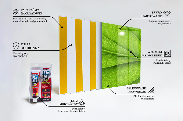 Zidna obloga za kuhinju Podrobnosti zelenega lista