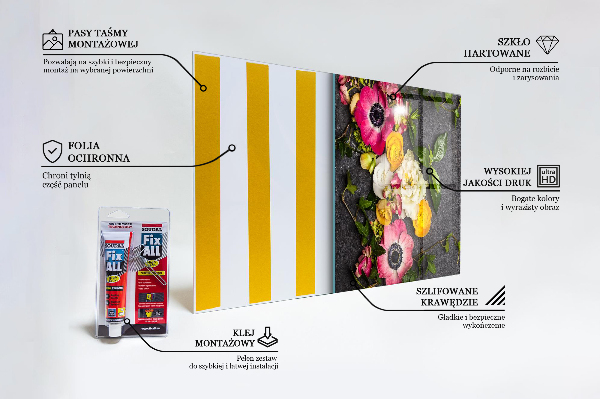 Zidna obloga za kuhinju Kompozicija naravnega cvetja