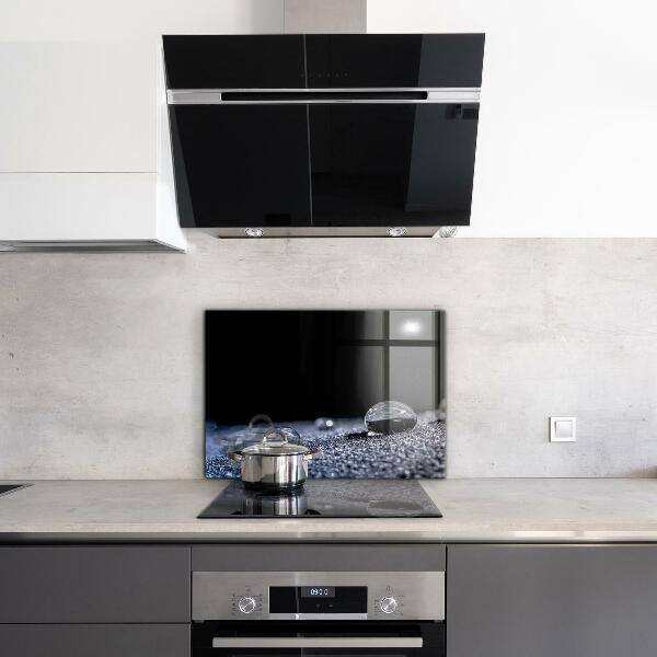 Stenska plošča za kuhinjo Kaplja rose zjutraj