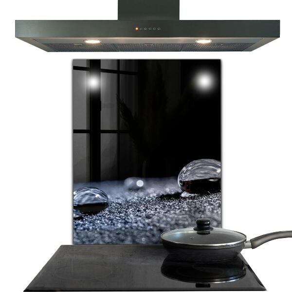 Stenska plošča za kuhinjo Kaplja rose zjutraj