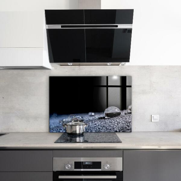 Stenska plošča za kuhinjo Kaplja rose zjutraj