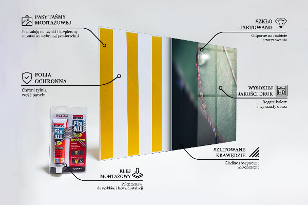 Zidna obloga za kuhinju List s kapljico rose