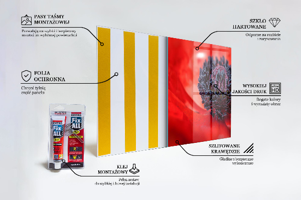 Zidna obloga za kuhinju Podrobnosti rdečega maka