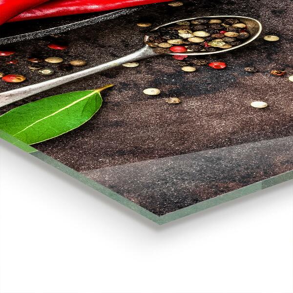 Stenska plošča za kuhinjo Kuhanje feferonov