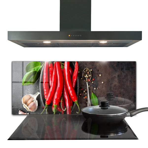 Stenska plošča za kuhinjo Kuhanje feferonov