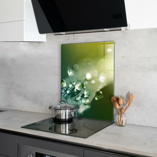 Zidna obloga za kuhinju Rosa na zelenih listih