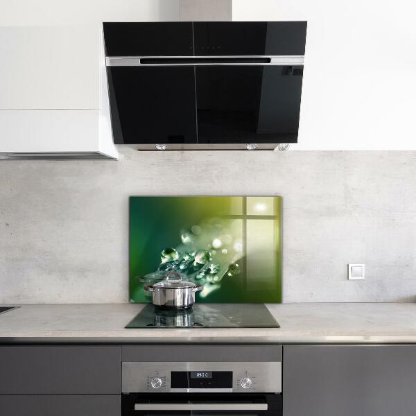 Zidna obloga za kuhinju Rosa na zelenih listih