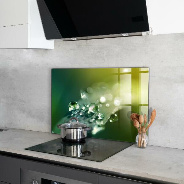 Zidna obloga za kuhinju Rosa na zelenih listih