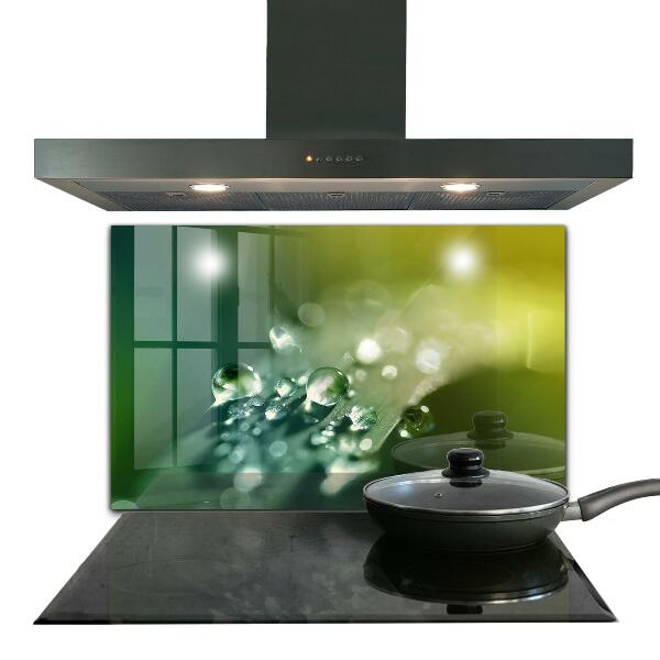 Zidna obloga za kuhinju Rosa na zelenih listih