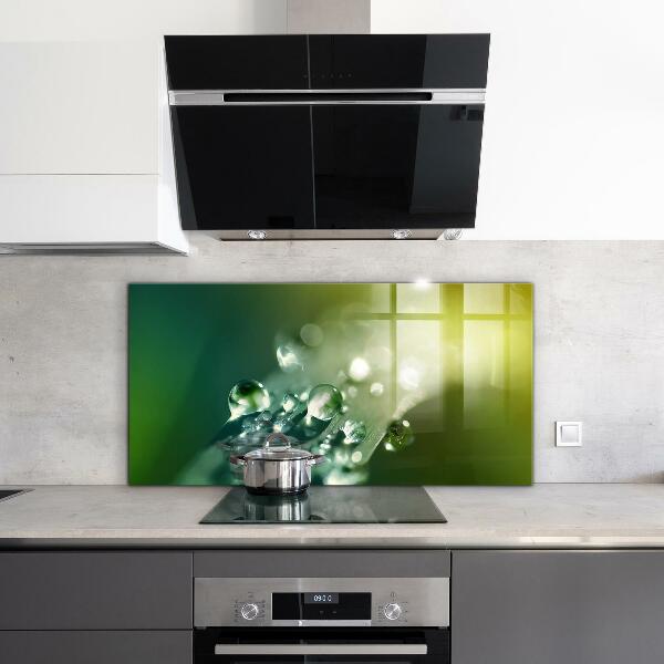 Zidna obloga za kuhinju Rosa na zelenih listih