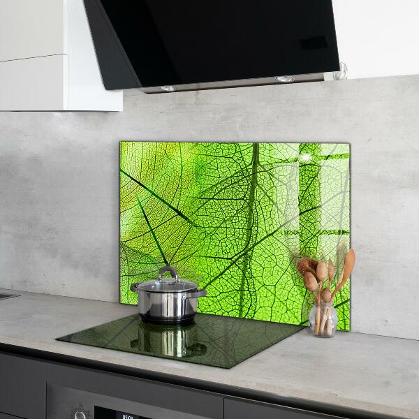 Zidna obloga za kuhinju Tekstura zelenega lista