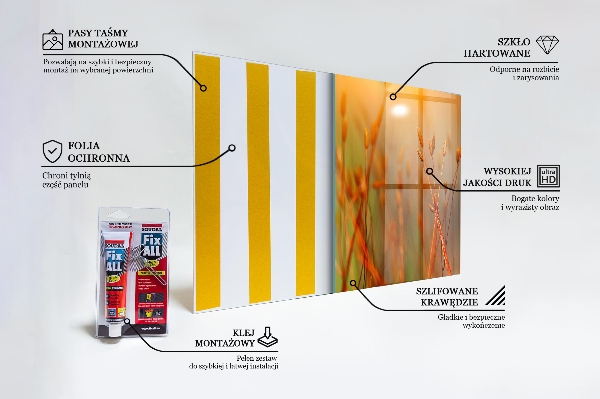 Zidna obloga za kuhinju Žitno polje ob sončnem zahodu