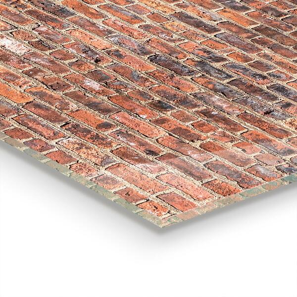 Stenska plošča za kuhinjo Tekstura opečne stene