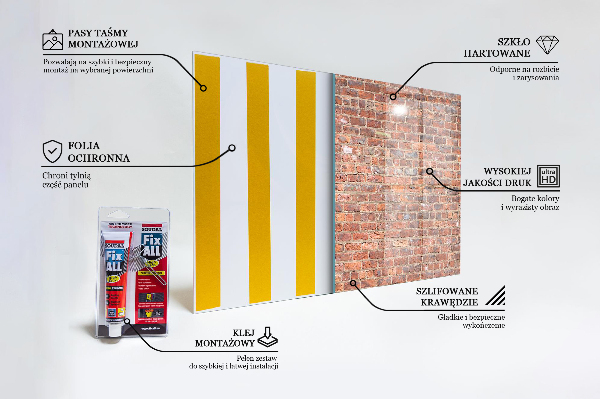Stenska plošča za kuhinjo Tekstura opečne stene
