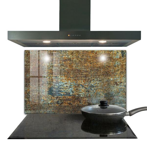 Stenska plošča za kuhinjo Stara kovinska tekstura