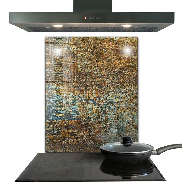 Stenska plošča za kuhinjo Stara kovinska tekstura