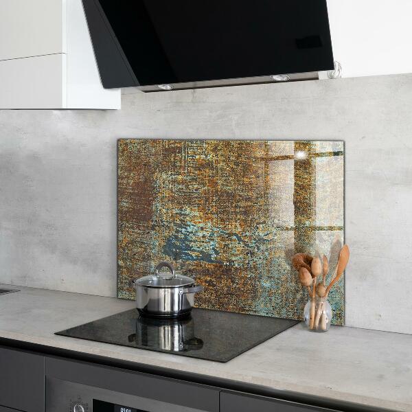 Stenska plošča za kuhinjo Stara kovinska tekstura