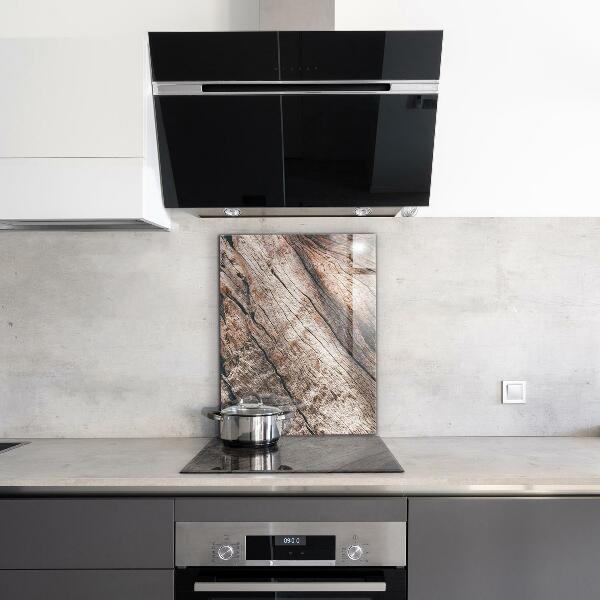 Stenska plošča za kuhinjo Tekstura debla drevesnega lubja