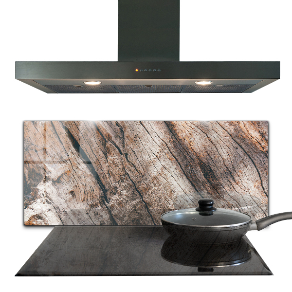 Stenska plošča za kuhinjo Tekstura debla drevesnega lubja