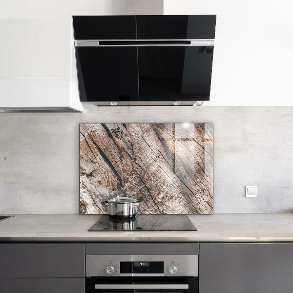 Stenska plošča za kuhinjo Tekstura debla drevesnega lubja