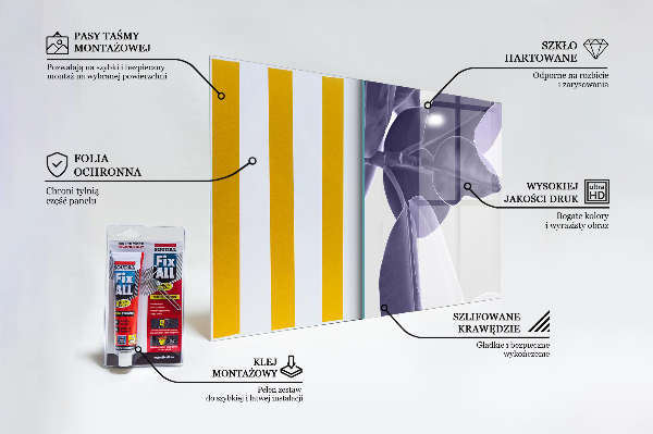 Zidna obloga za kuhinju Ilustracija eksotičnih listov