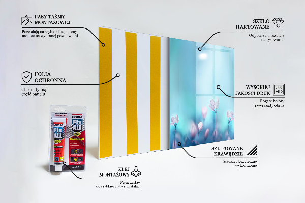 Zidna obloga za kuhinju Cvetje za jutranjo meglo