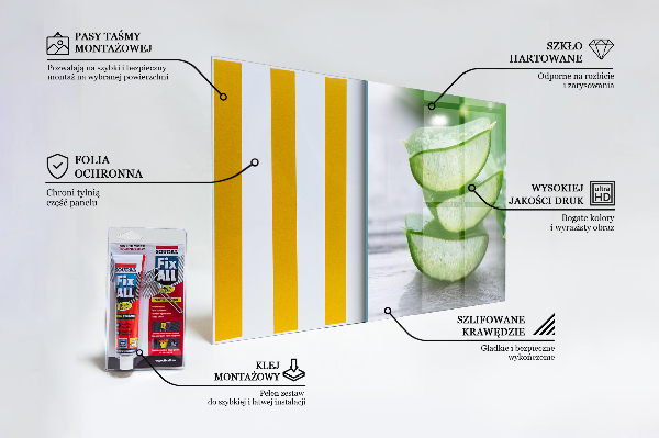 Zidna obloga za kuhinju Aloe rastlina aloe vera