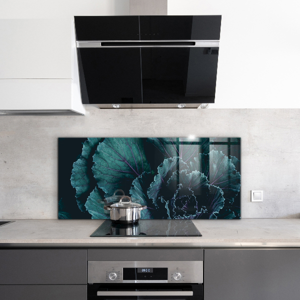 Zidna obloga za kuhinju Zeljni listi temno zeleni