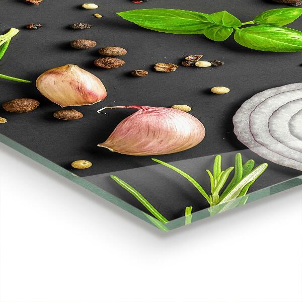 Stenska plošča za kuhinjo Začimbe italijanska kuhinja