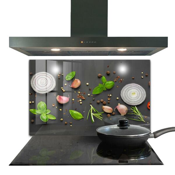 Stenska plošča za kuhinjo Začimbe italijanska kuhinja