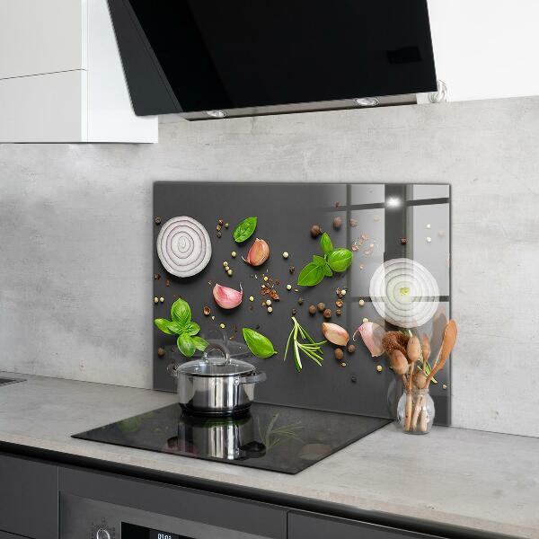 Stenska plošča za kuhinjo Začimbe italijanska kuhinja