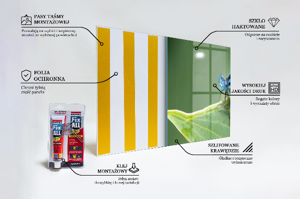 Stenska plošča za kuhinjo Kačji pastir na listu