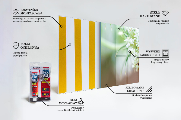 Stenska plošča za kuhinjo Čebela nabira cvetni prah