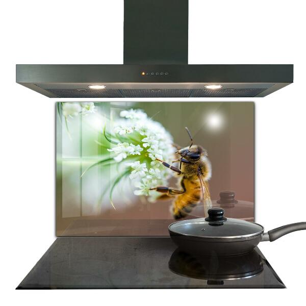 Stenska plošča za kuhinjo Čebela nabira cvetni prah