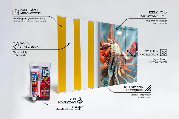 Stenska plošča za kuhinjo Pikapolonica rdeči hrošč