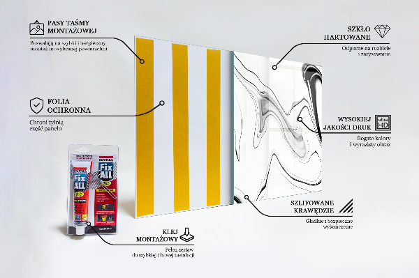 Stenska plošča za kuhinjo Enobarvni akvarel