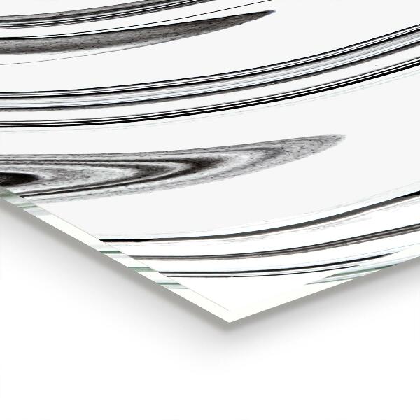 Stenska plošča za kuhinjo Akvarel črno-belo