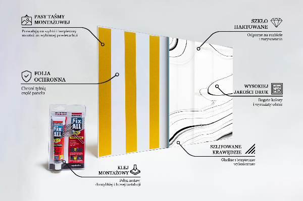 Stenska plošča za kuhinjo Nežna tekstura