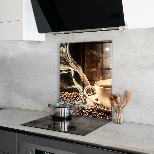 Zidna obloga za kuhinju Skodelica z aromatično kavo