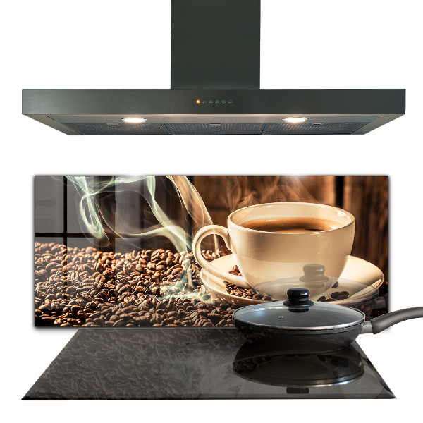 Zidna obloga za kuhinju Skodelica z aromatično kavo