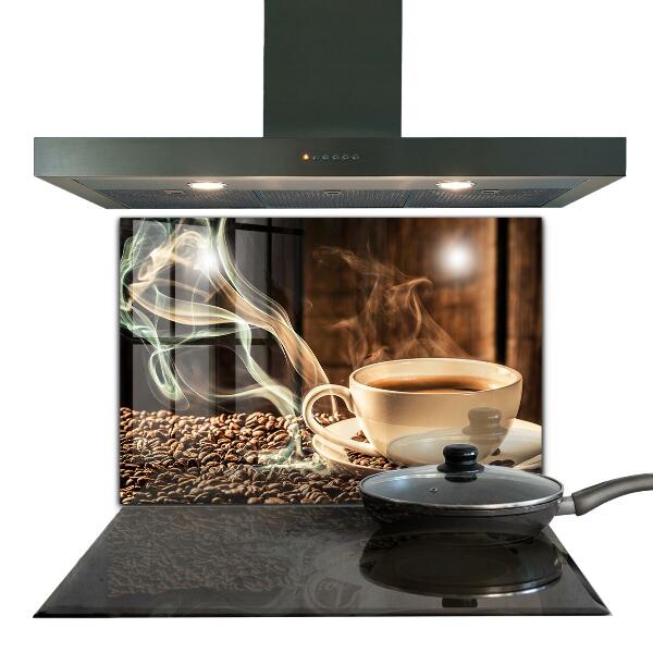 Zidna obloga za kuhinju Skodelica z aromatično kavo