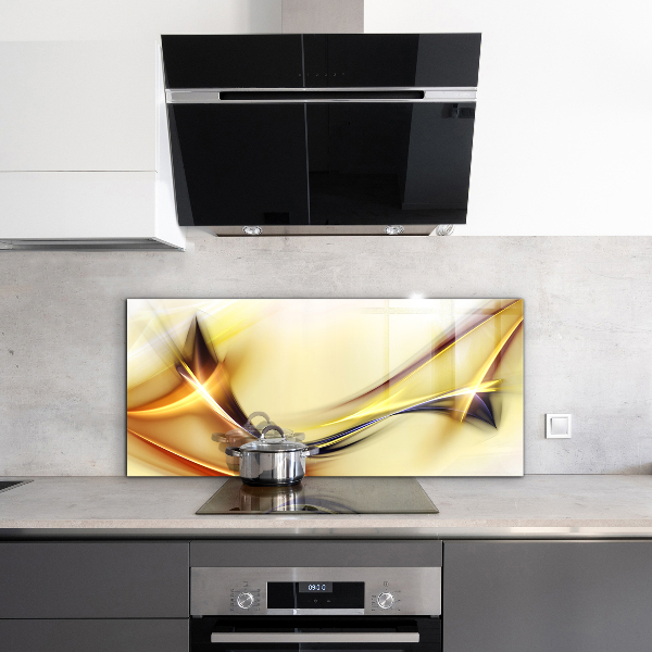 Stenska plošča za kuhinjo Abstrakcija energetskih valov