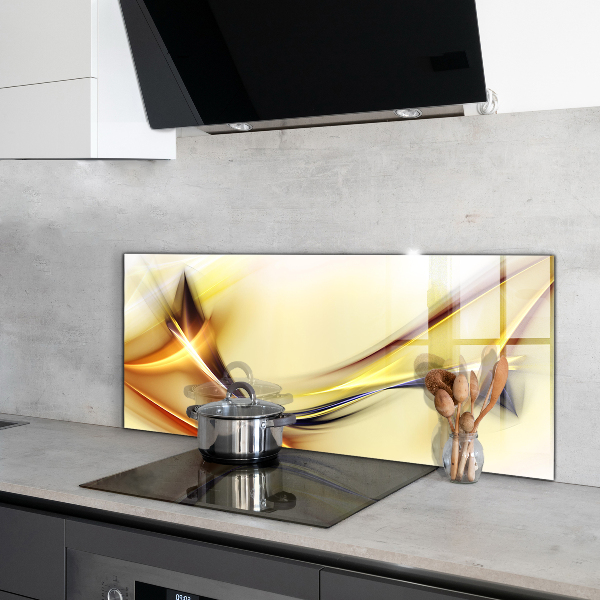 Stenska plošča za kuhinjo Abstrakcija energetskih valov