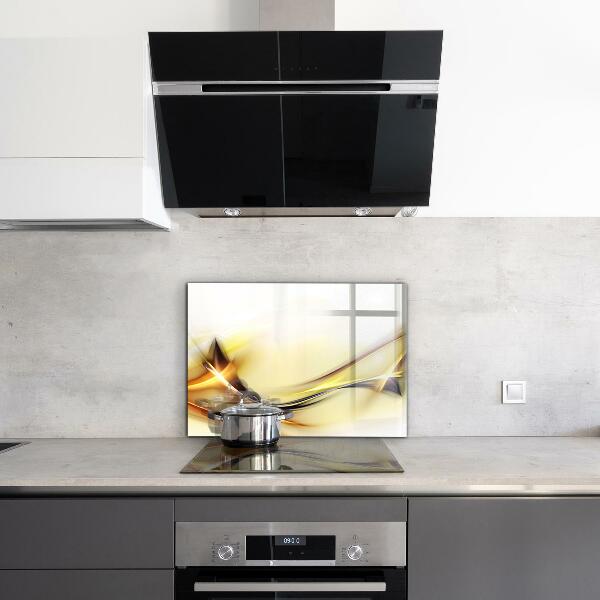 Stenska plošča za kuhinjo Abstrakcija energetskih valov