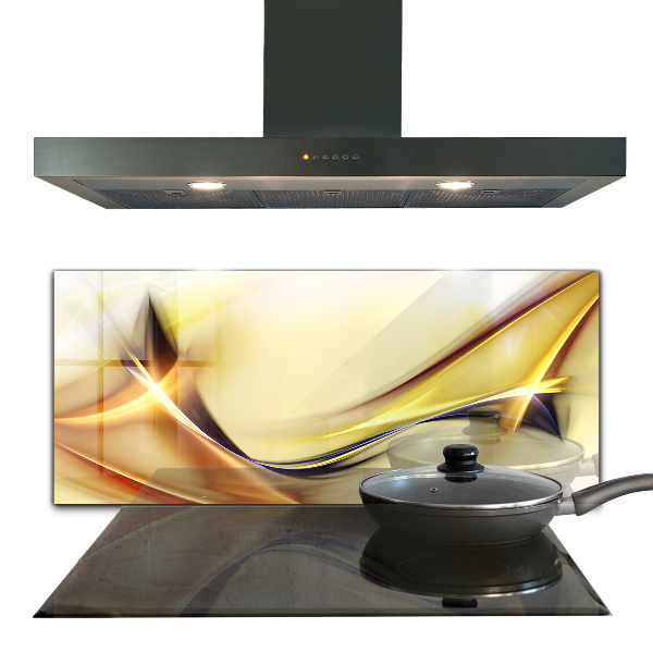 Stenska plošča za kuhinjo Abstrakcija energetskih valov