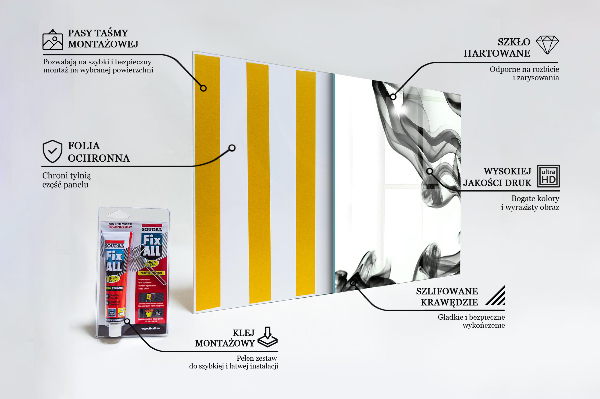 Stenska plošča za kuhinjo Trakovi abstrakcije dima